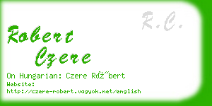 robert czere business card